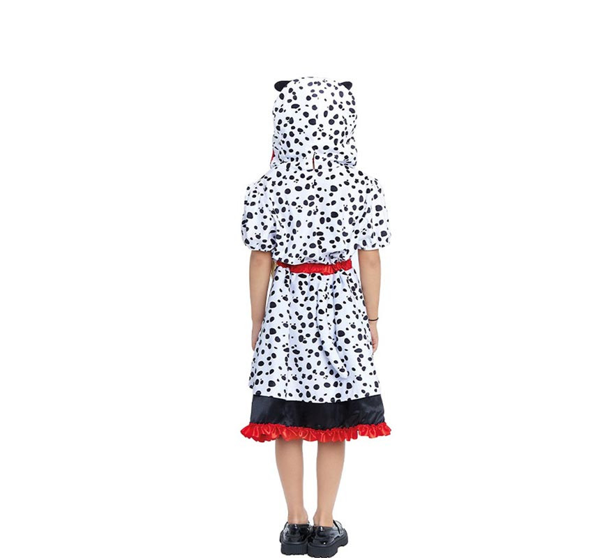 Costume de Dalmatien en robe à capuche pour filles et adolescentes-B