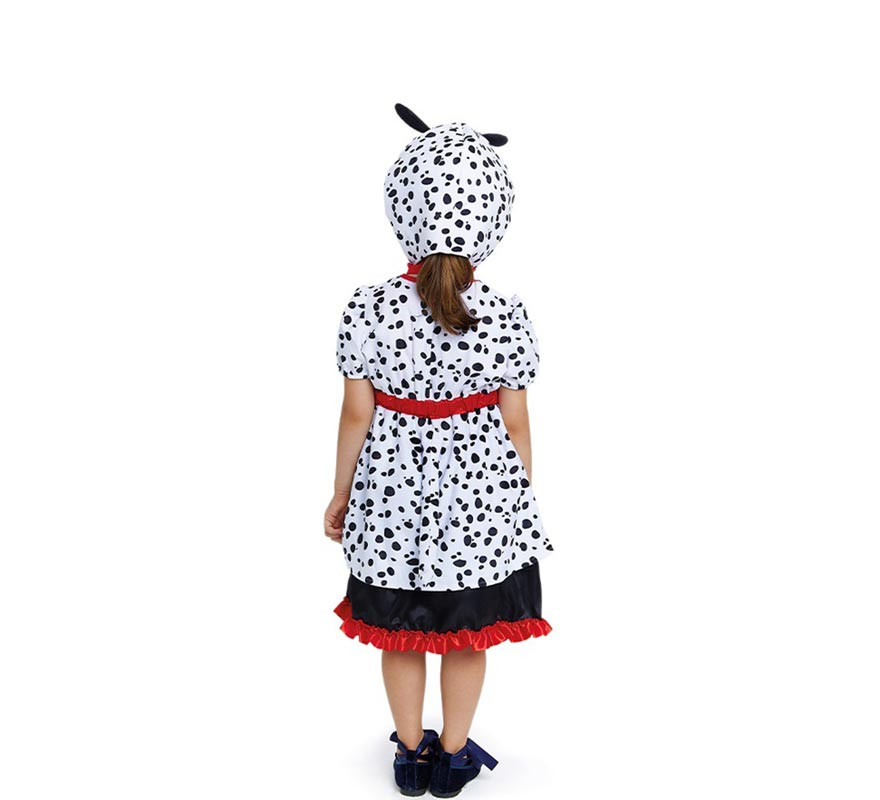 Dalmatian costume in dress with hat for girl-B