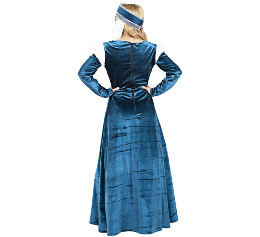Blau-weißes Hofdamenkostüm für Damen-B