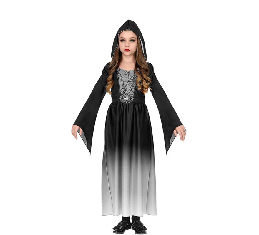 Grey Gothic Lady Costume for Girls-B