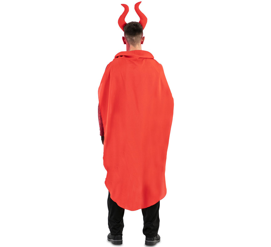 Disfraz de Demonio Cornudo Rojo para hombre-B