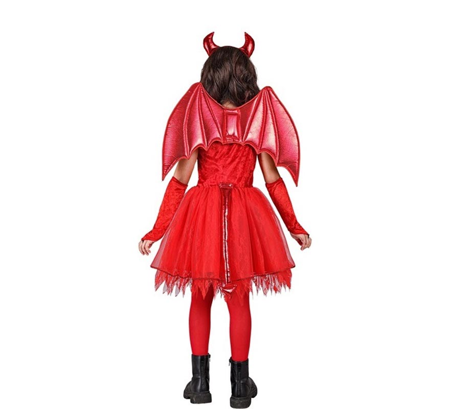 Fato de Diabo com Asas e Chifres para Meninas-B