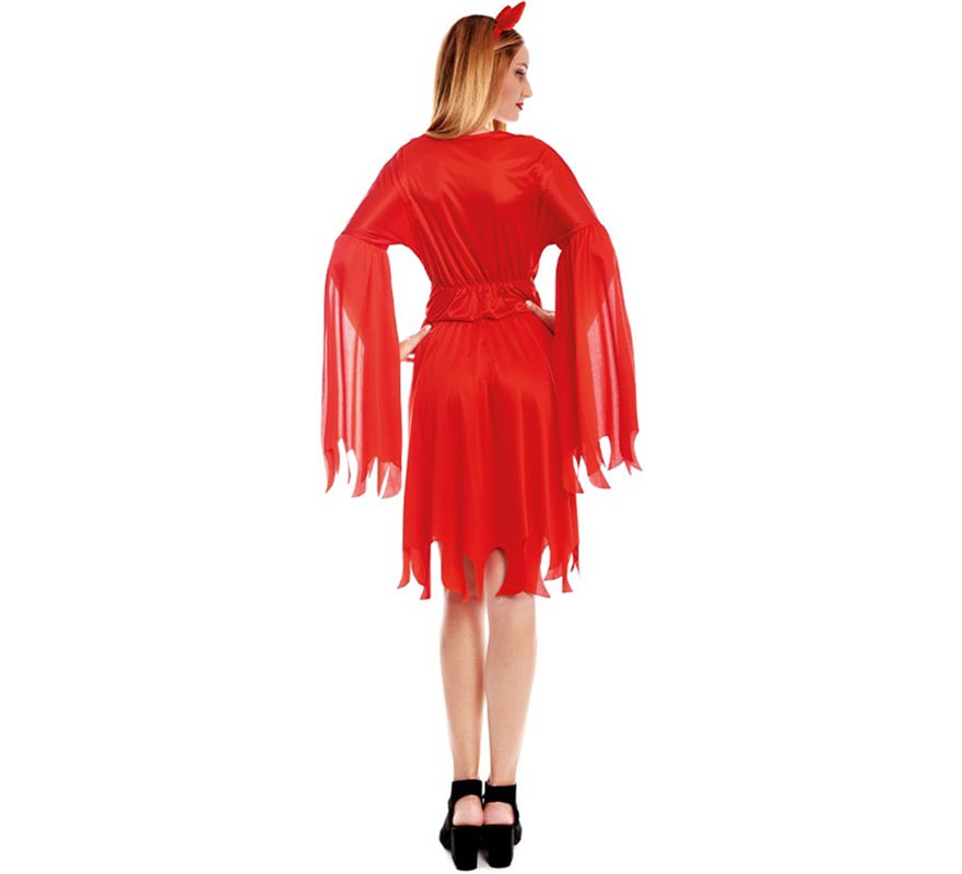 Costume da diavolo rosso civettuolo per donna-B