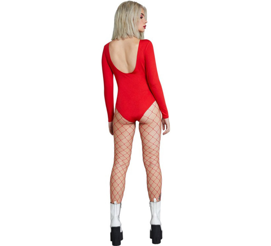 Costume da diavolo infernale rosso da donna-B