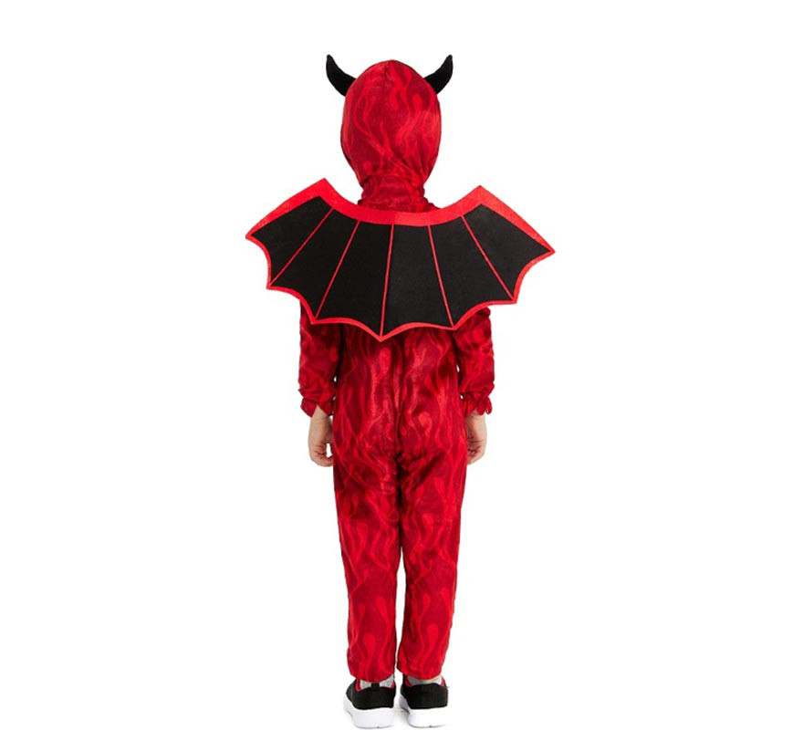 Costume da diavoletto rosso con fascia e ali per neonato e bambino-B