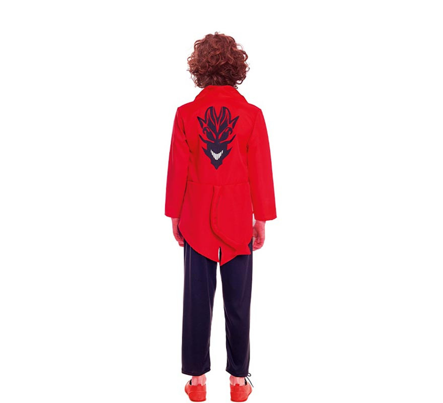 Disfraz de Diablo Chic rojo con chaqueta para niño-B