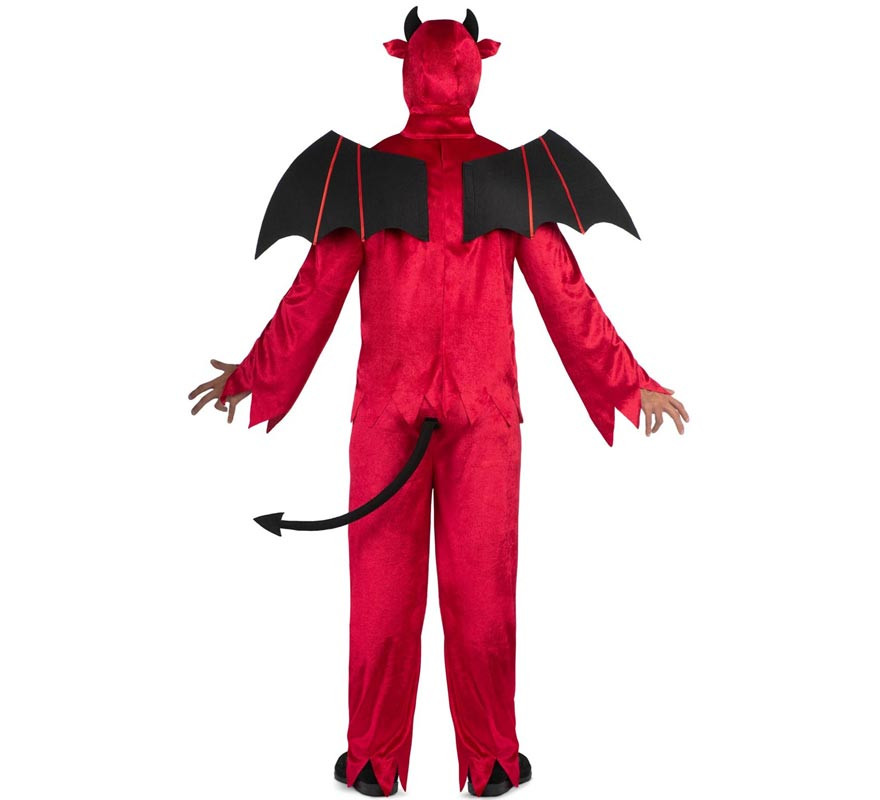 Fato de Red Devil com asas e cauda para homem-B