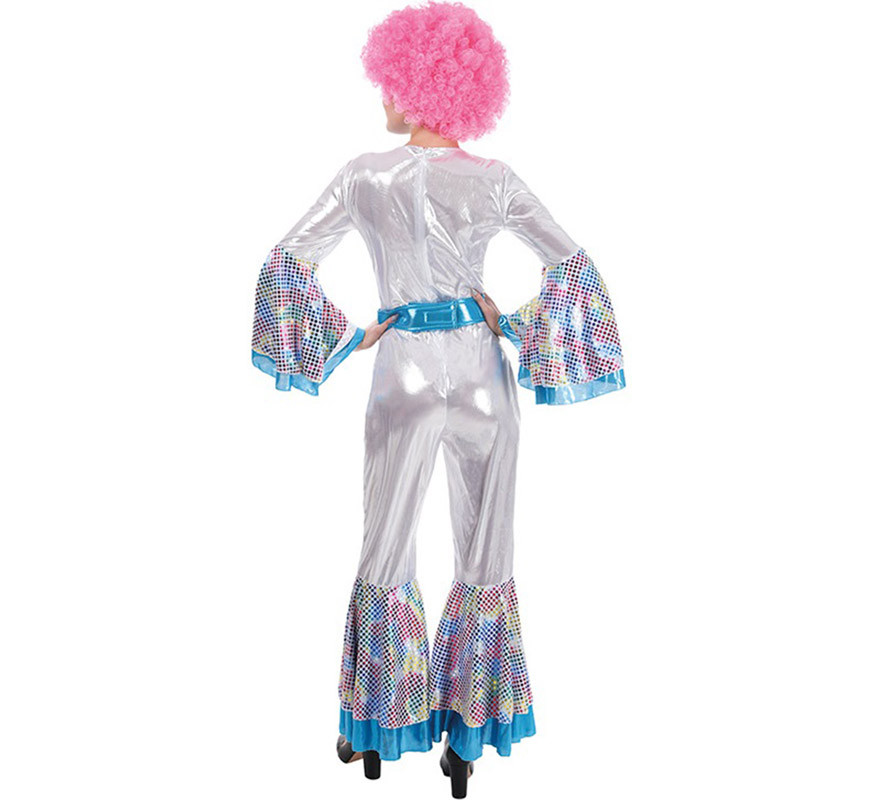 Disfraz de Disco Woman plateado para mujer-B