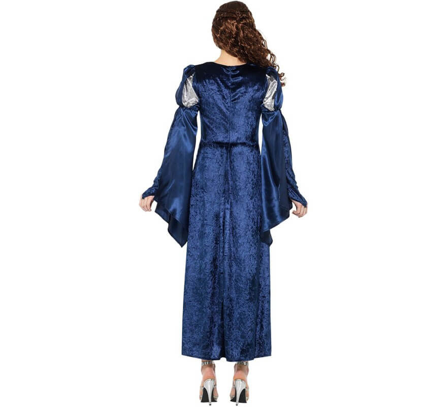 Blue Medieval Maiden Kostüm für Damen-B