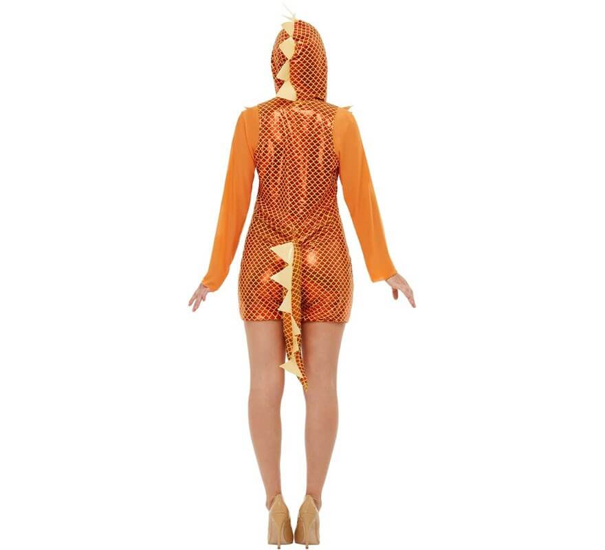 Costume da drago arancione per donna-B