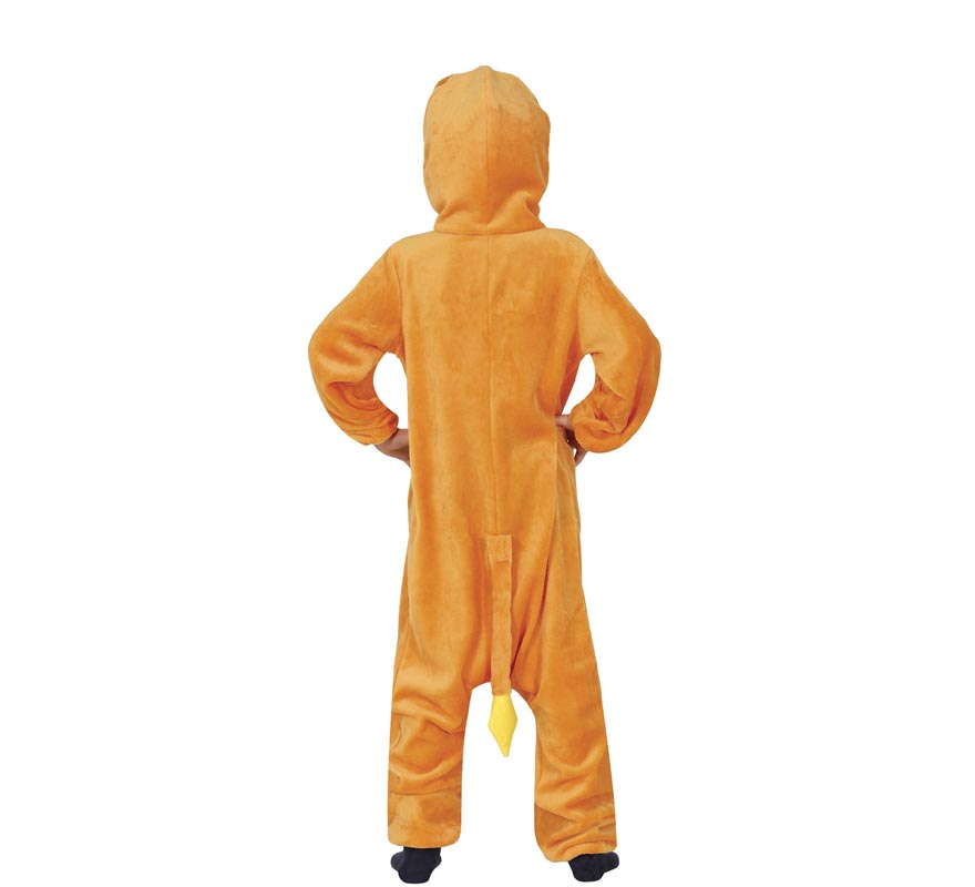 Fato de dragão laranja para crianças-B