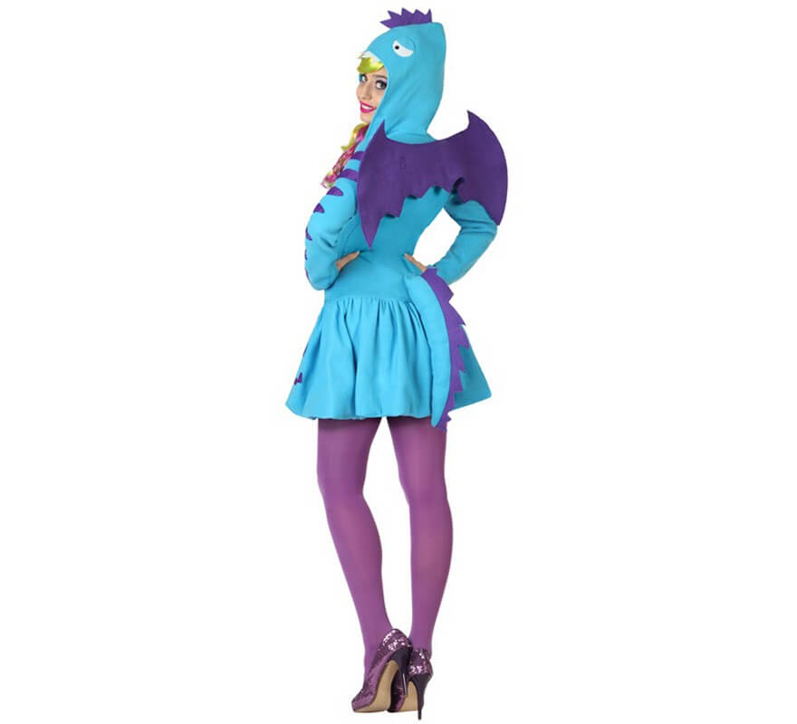 Disfraz de Dragona azul para mujeres-B