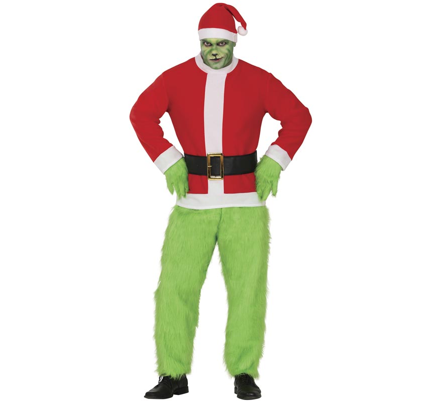 Men's Green Grumpy Christmas Elf Costume-B