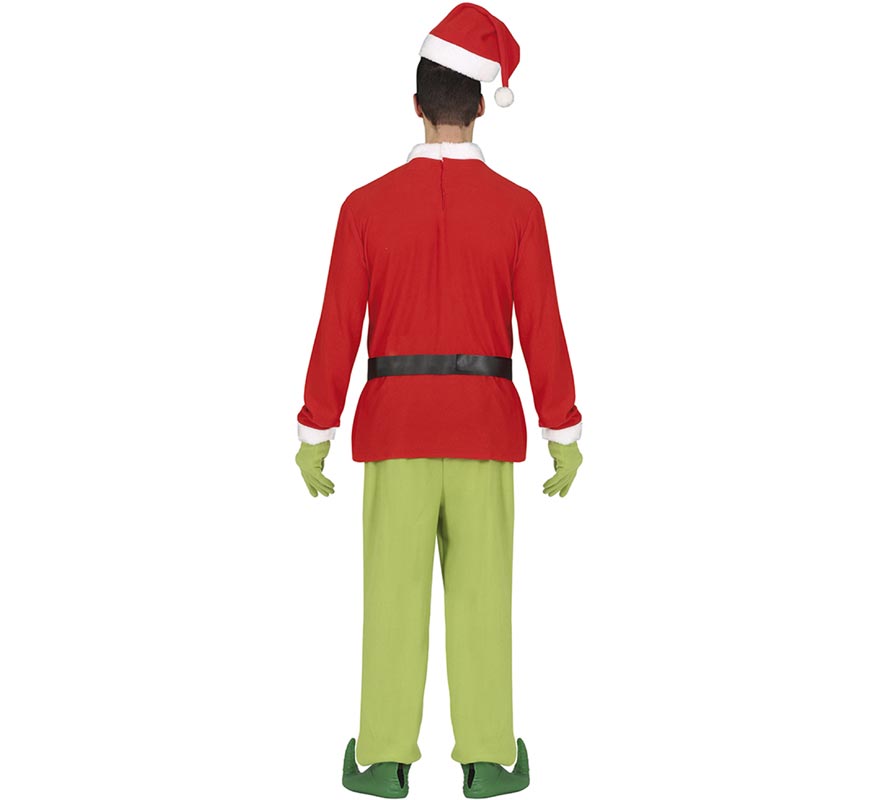 Costume da elfo scontroso di Natale verde per uomo-B