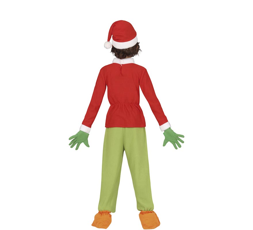 Green Grumpy Christmas Elf Costume for Kids-B