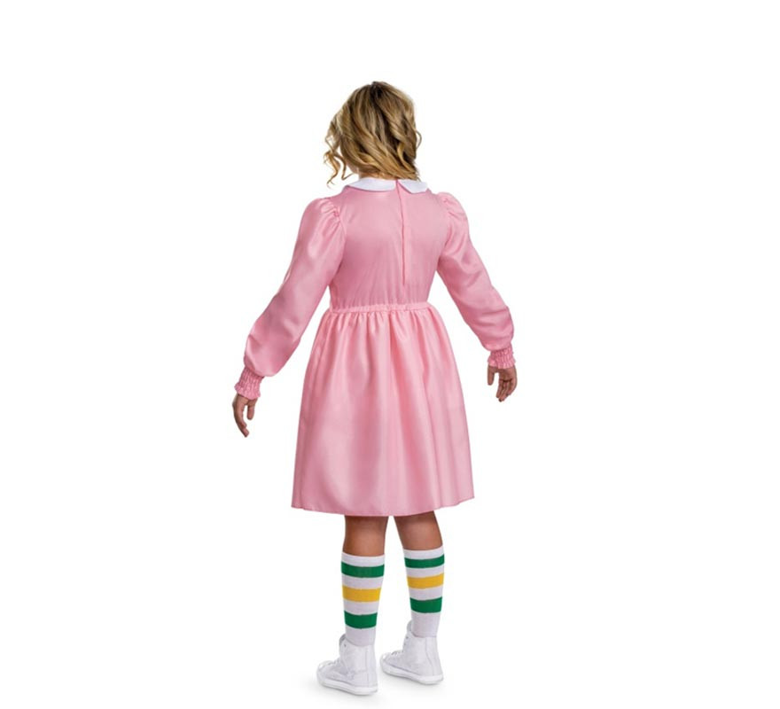Disfraz de Eleven Rosa Classic de Stranger Things para niña-B