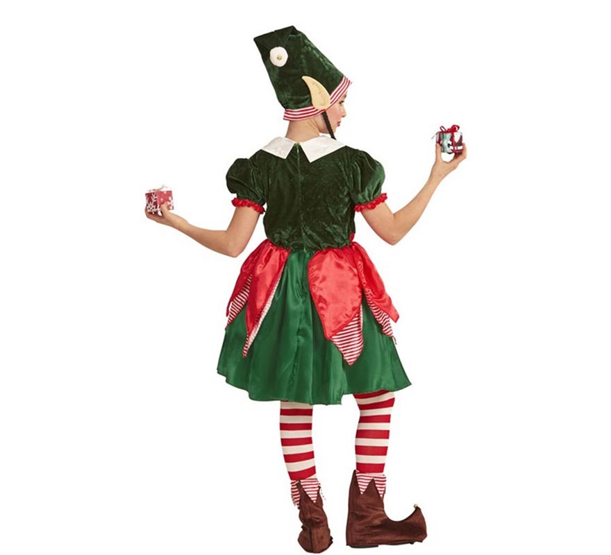 Disfraz de Elfa Ayudante de Papá Noel para niña-B