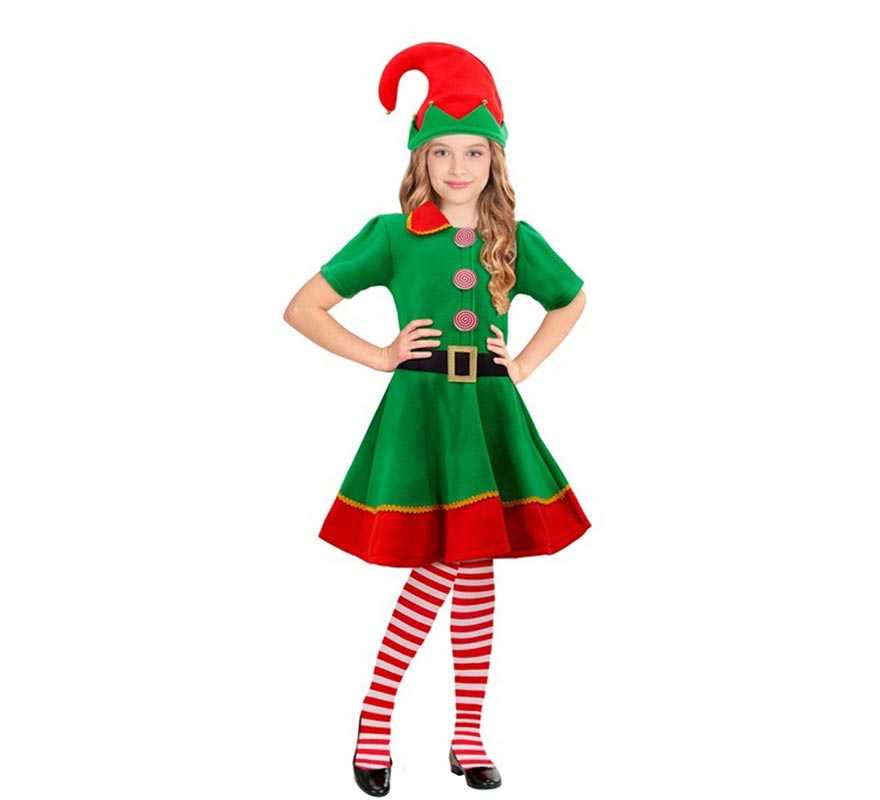 Disfraz de Elfa Ayudante de Santa Claus para niña-B