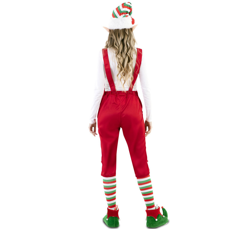 Disfraz de Elfa Roja con gorro para mujer-B