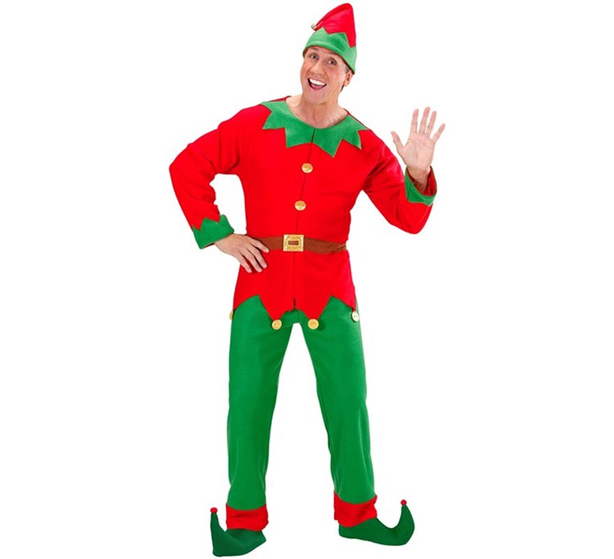 Disfraz de Elfo Ayudante de Santa Claus para hombre-B