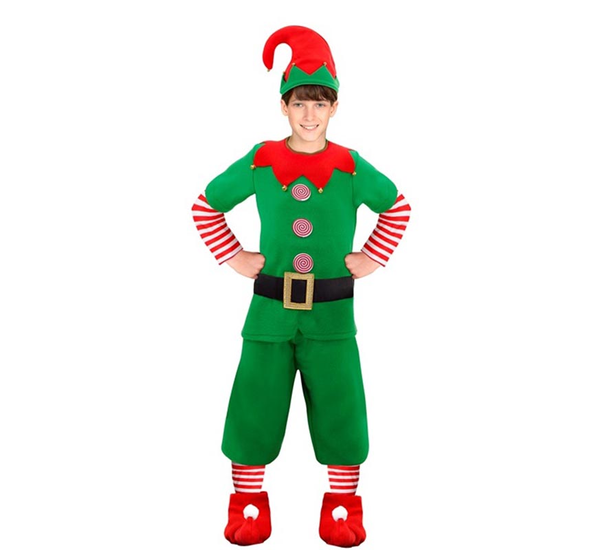 Disfraz de Elfo Ayudante de Santa Claus para niño-B