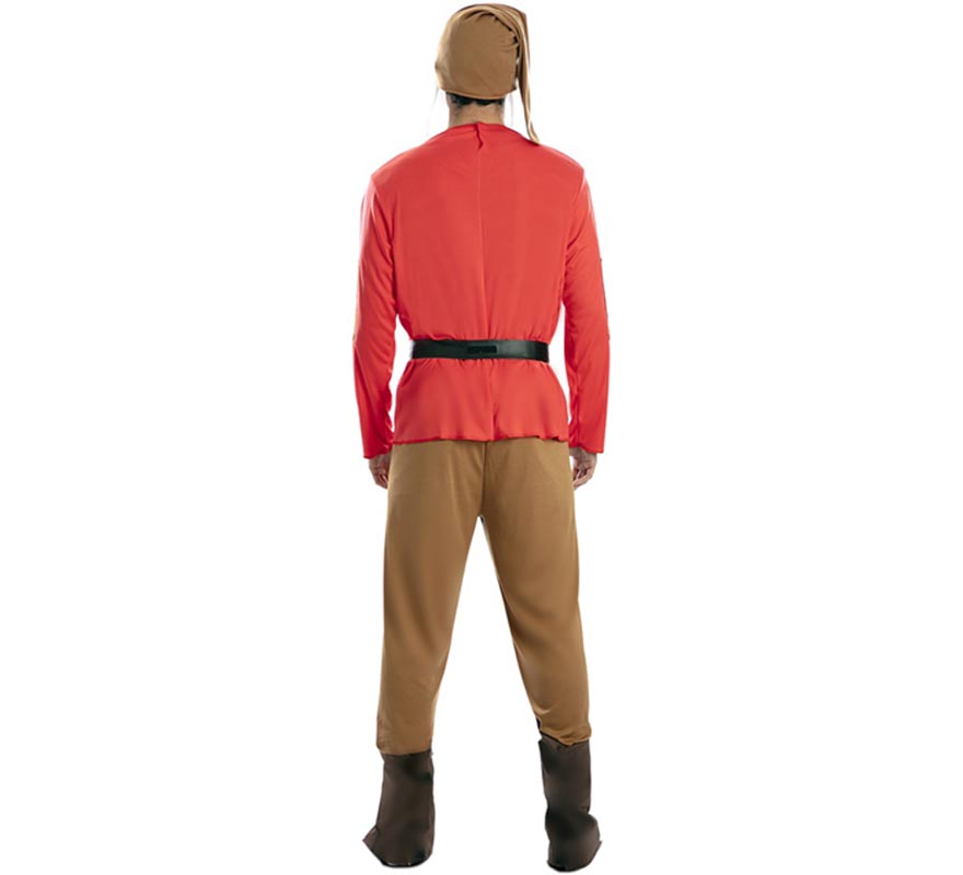 Fato de anão de conto de fadas vermelho para homens-B