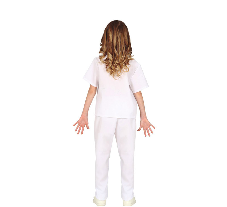 Weißes Krankenschwester Kostüm für Mädchen-B