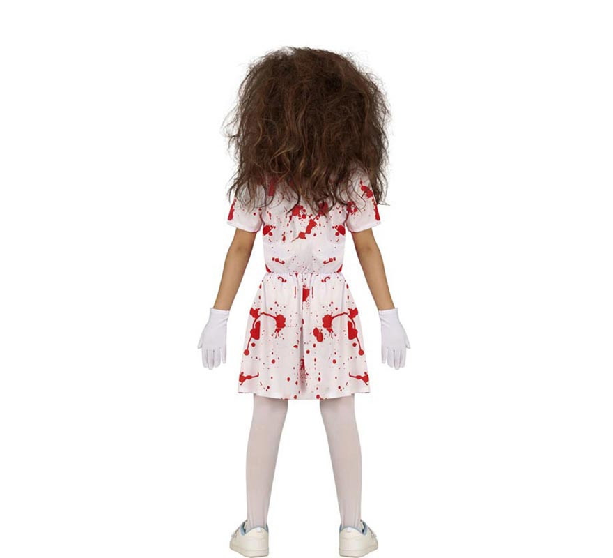 Disfraz de Enfermera Zombie blanco para niña-B