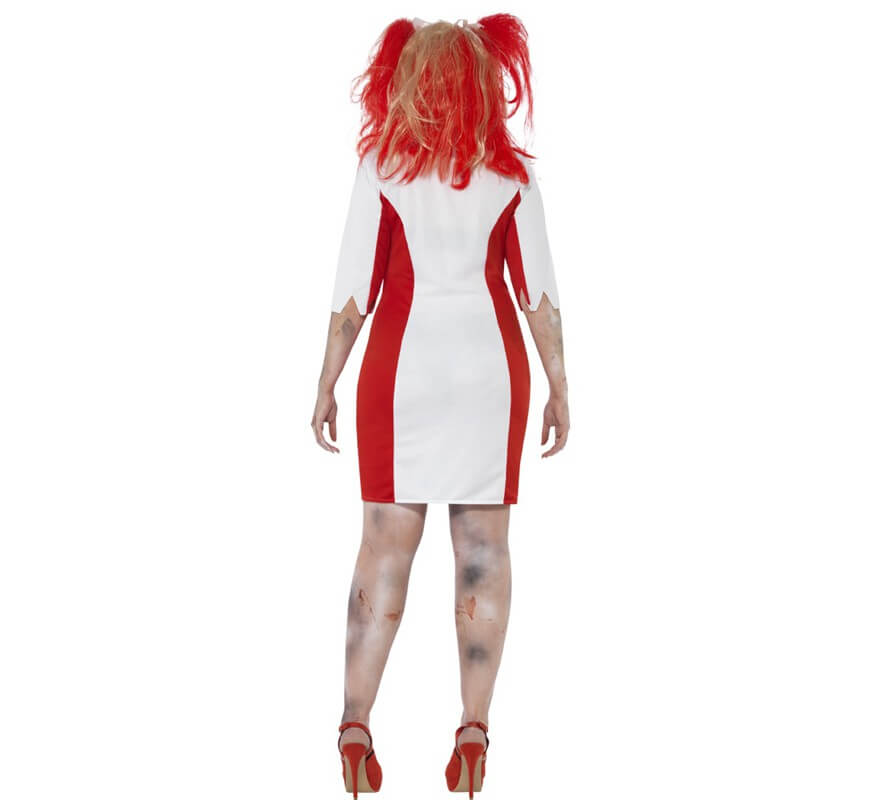 Kurviges Zombie Krankenschwester Kostüm für Damen-B