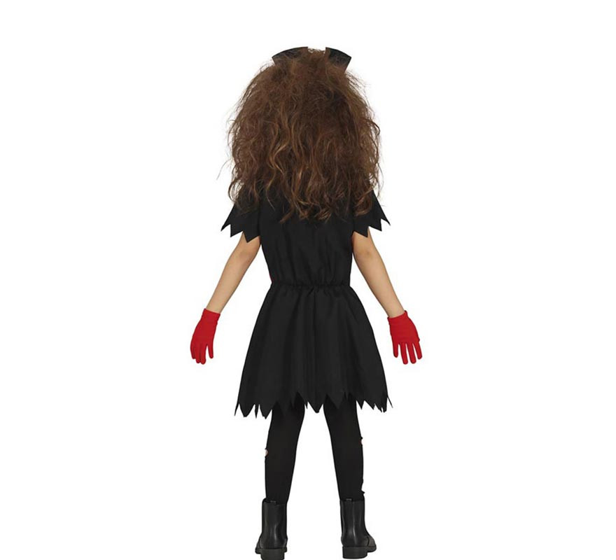 Costume da infermiera zombie nera per bambina-B