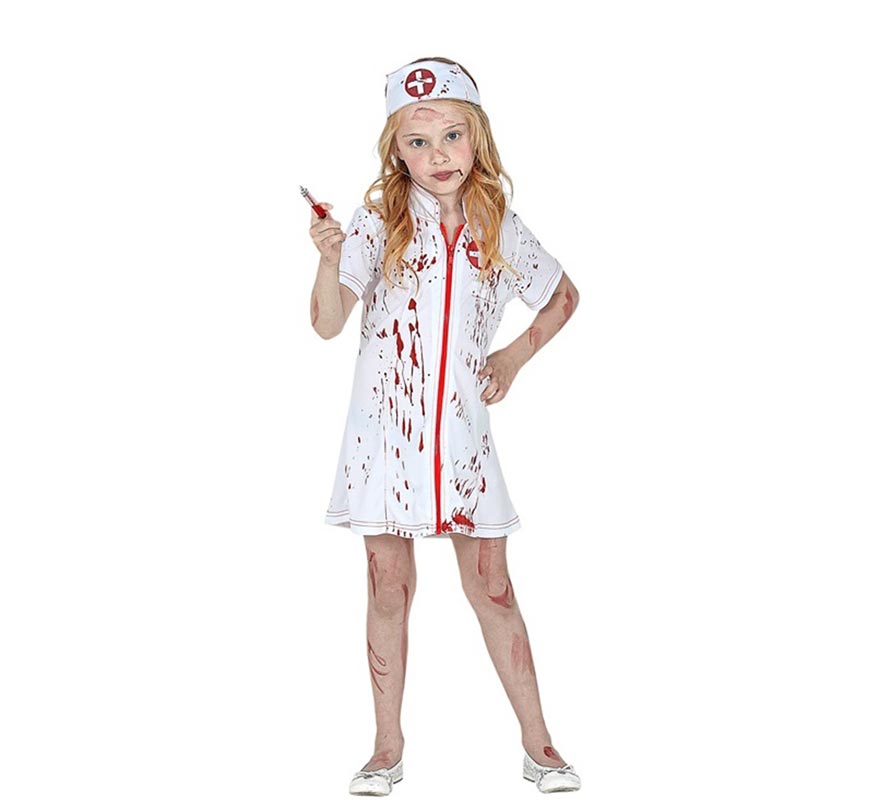 Fato de enfermeira zumbi para meninas-B