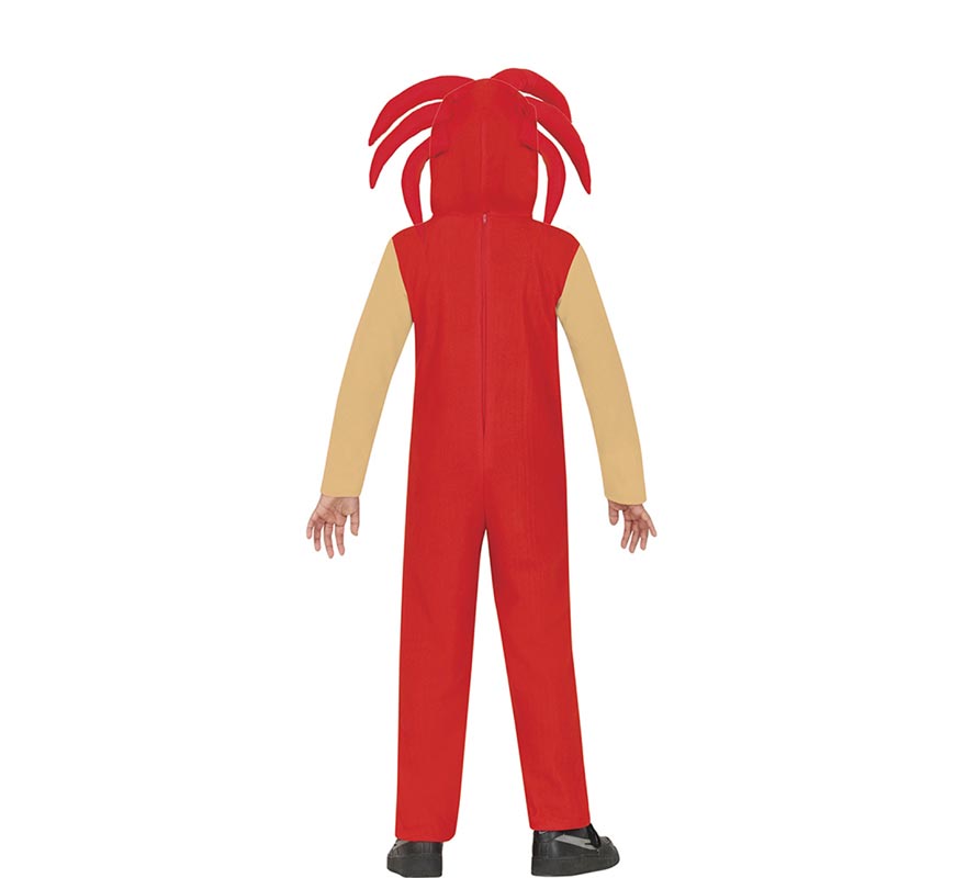 Fato de Red Knuckles Sonic para criança-B