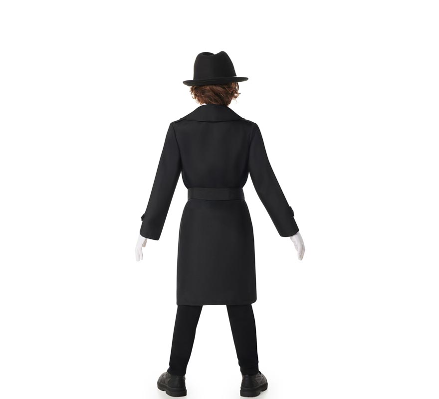 Fato de espião preto para meninos-B
