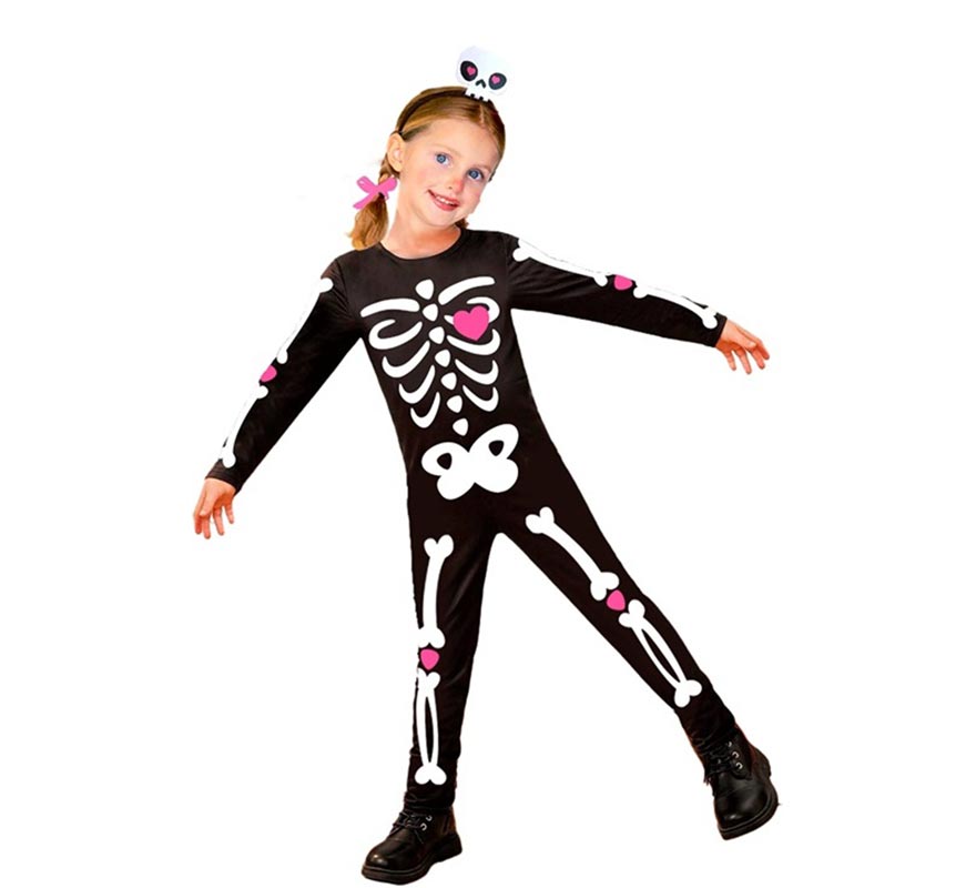 Loving Skeleton Costume for Girls and Babies-B
