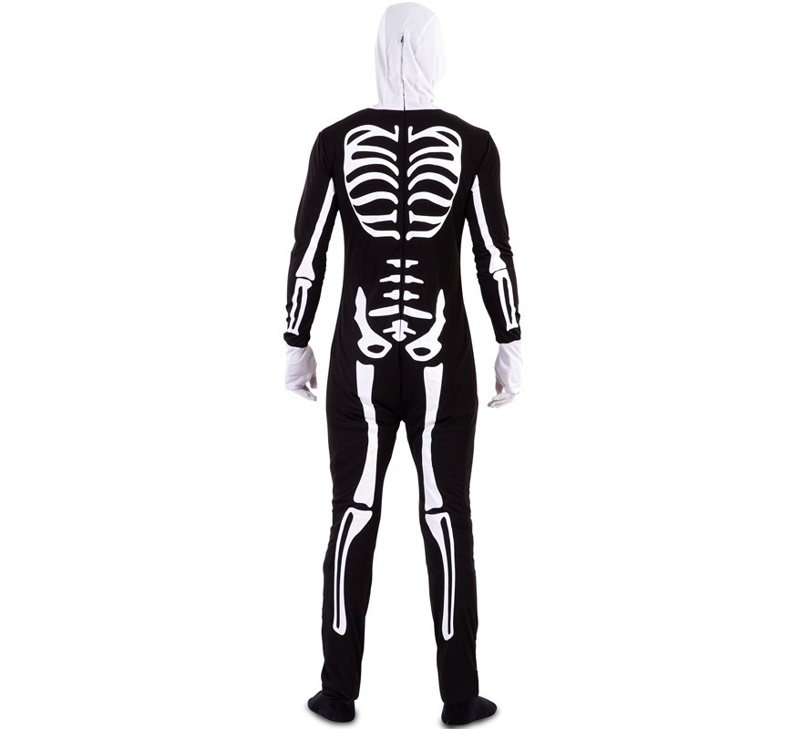 Costume da scheletro con cappuccio per uomo-B