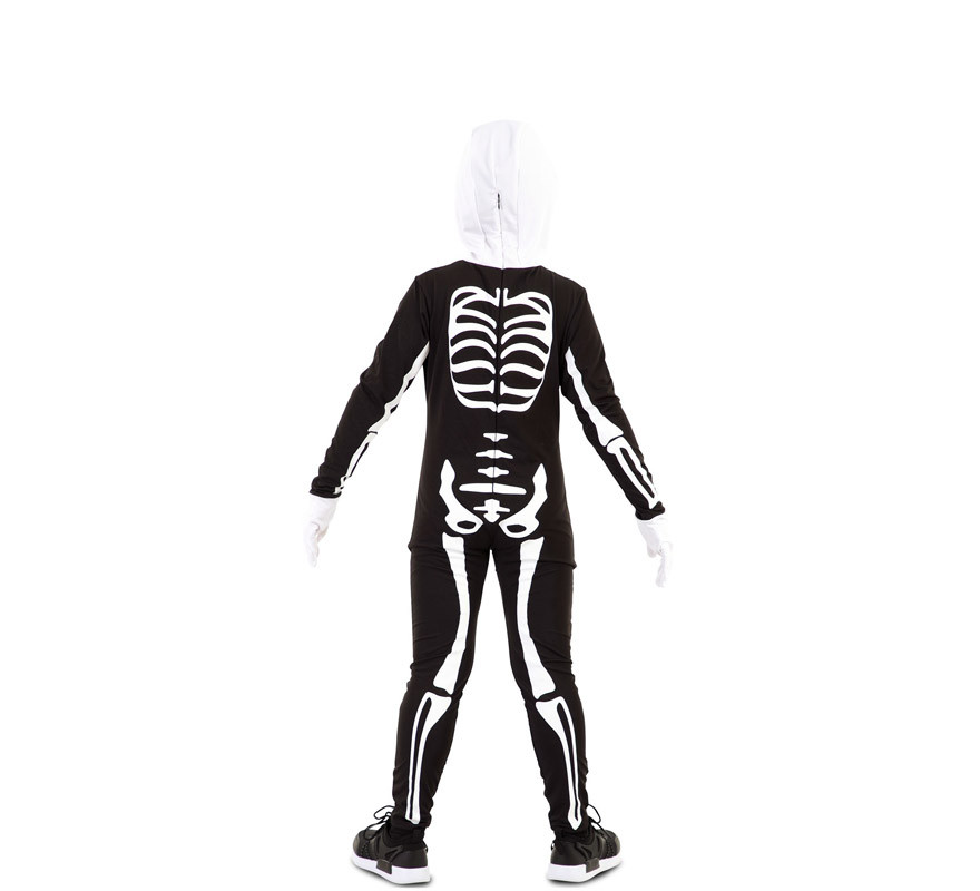 Skelett-Kostüm mit Kapuze für Kinder-B
