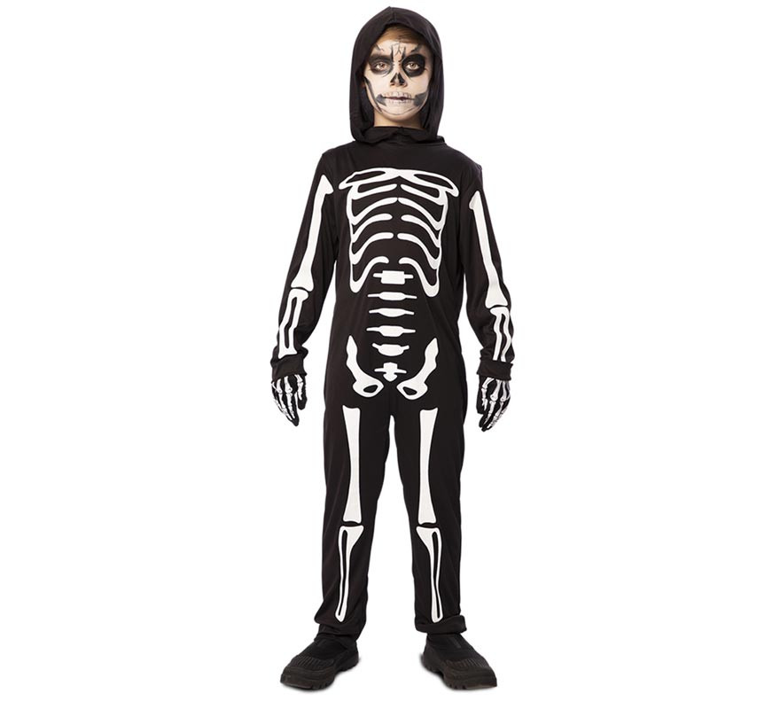 Costume de squelette avec capuche pour enfants-B