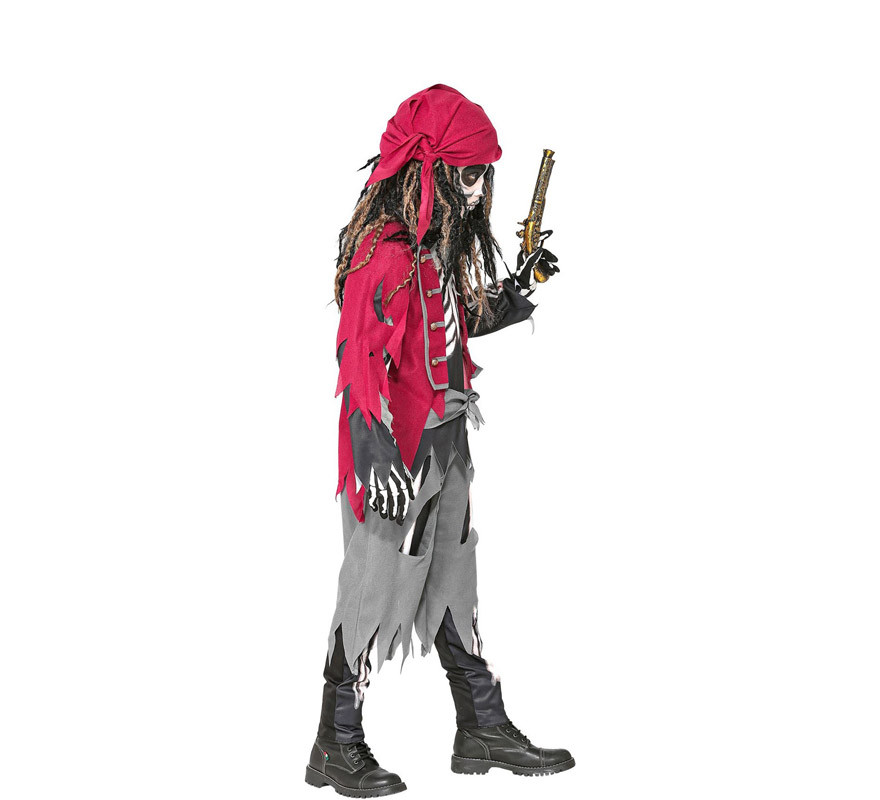 Disfraz de Esqueleto Grumete Pirata para niños-B