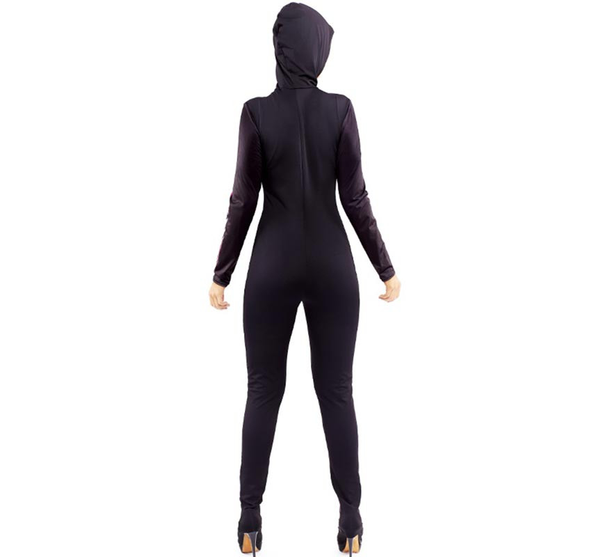 Pink skeleton glow in the dark costume for women-B