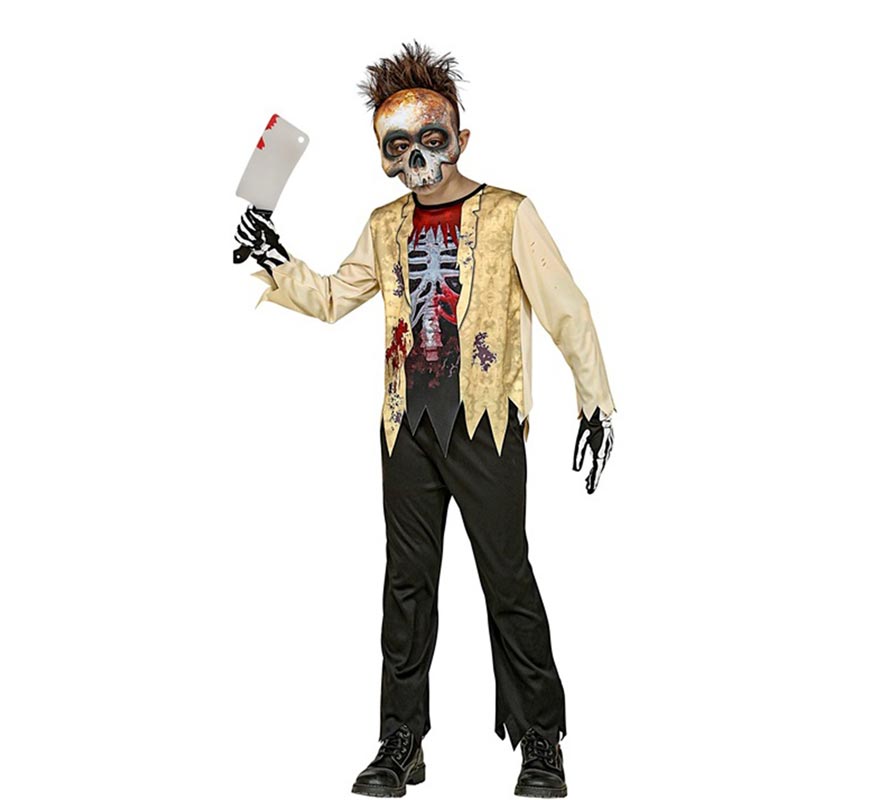 Toxic Skeleton Costume with Mask for Kids-B