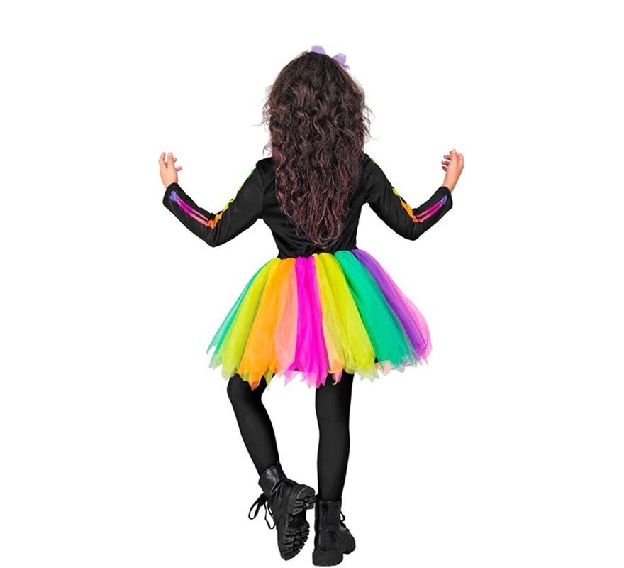 Multicolored Skeleton Tutu Costume for Girls-B