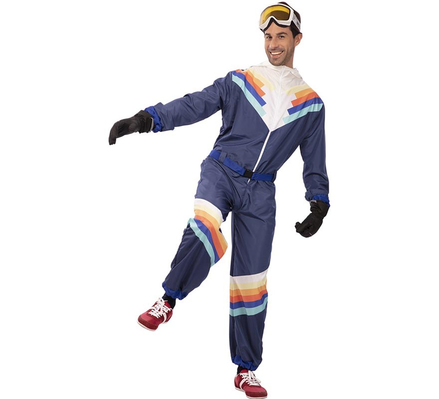 Blue Skier Costume with Belt for Men-B