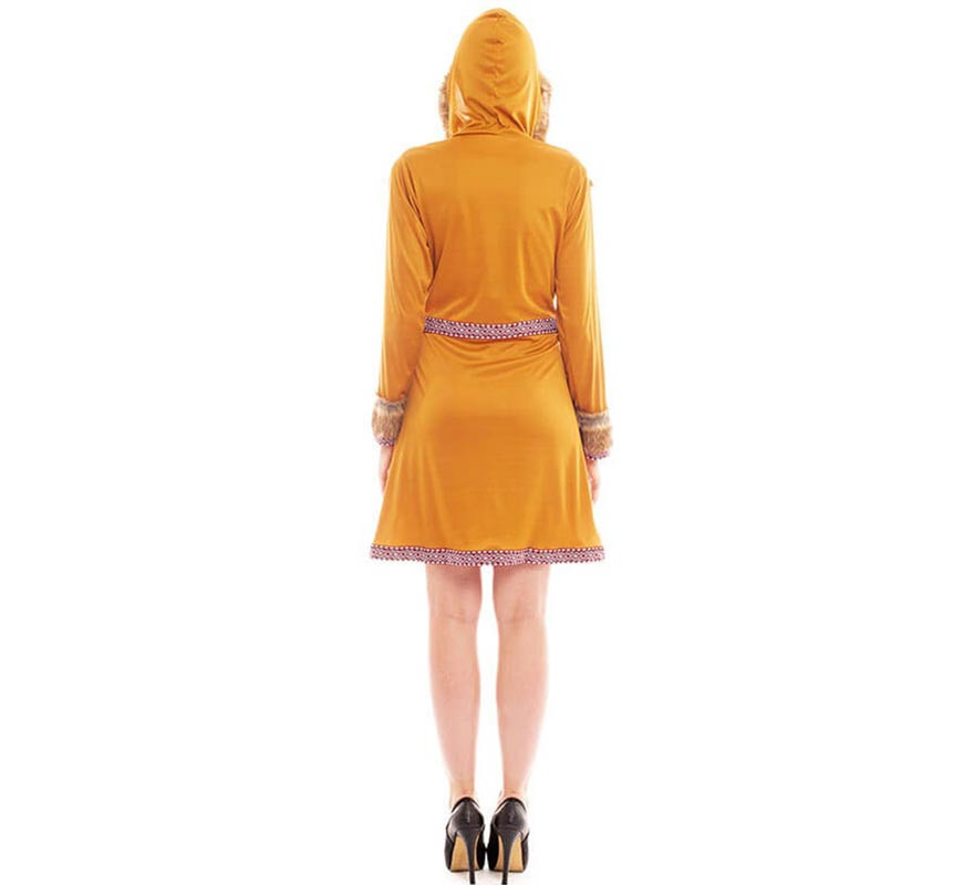 Disfraz de Esquimal naranja corto para mujer-B