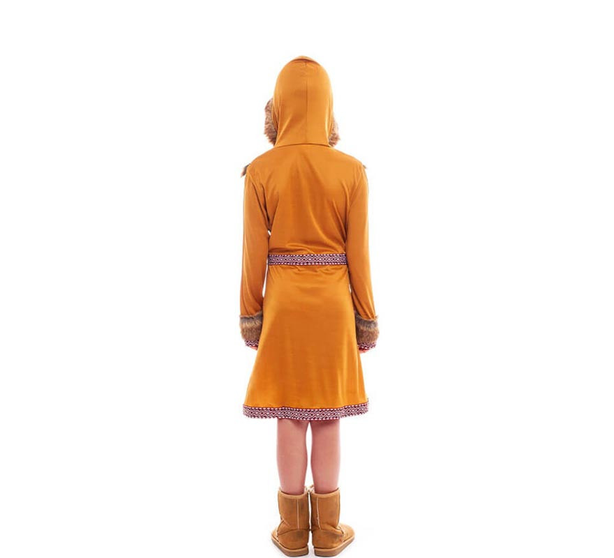 Orangefarbenes Eskimokostüm für Mädchen-B