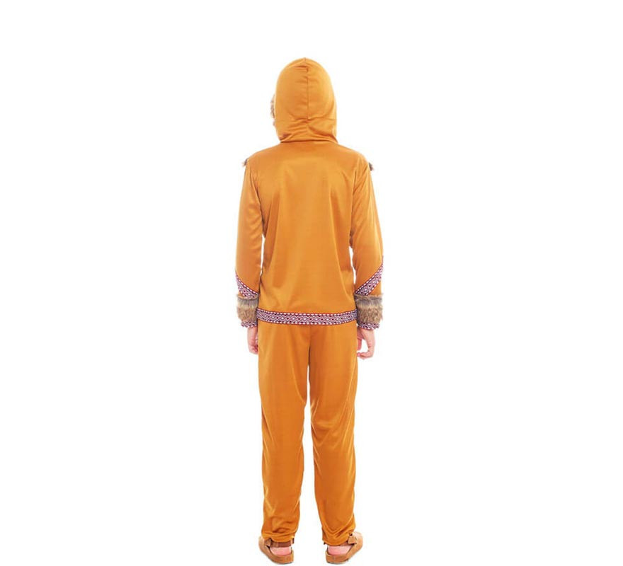 Orangefarbenes Eskimokostüm für Kinder-B