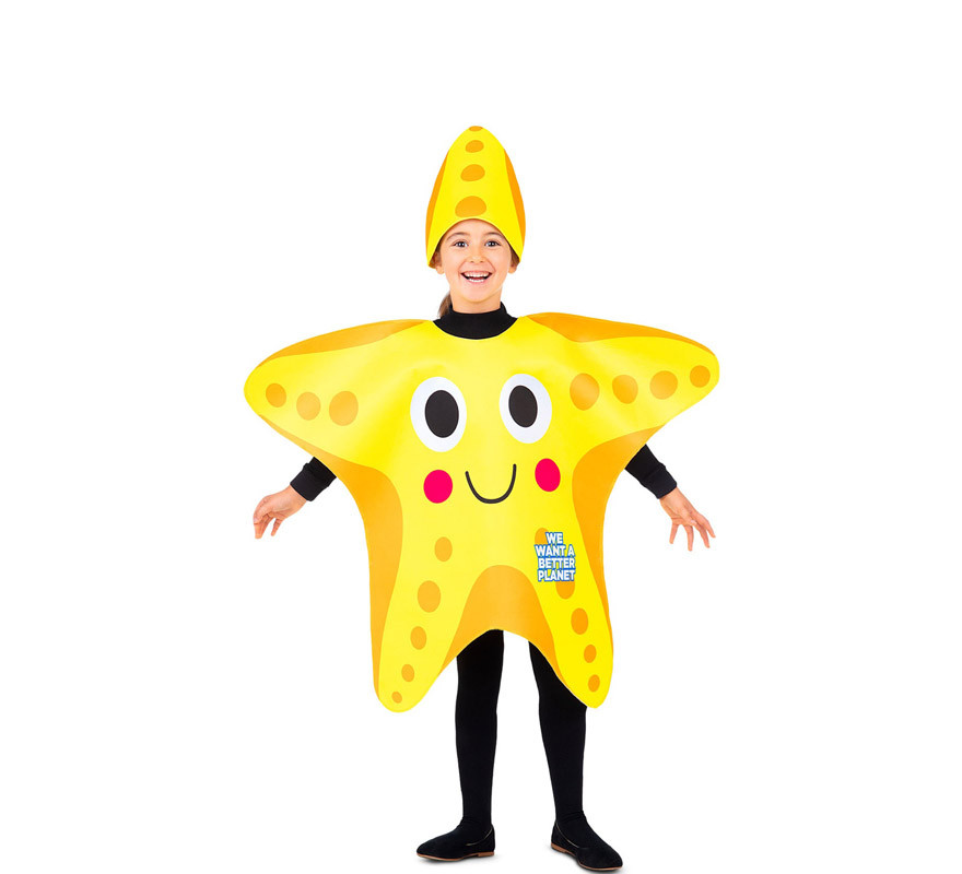 Disfraz de Estrella de Mar Amarilla para bebé y niños-B