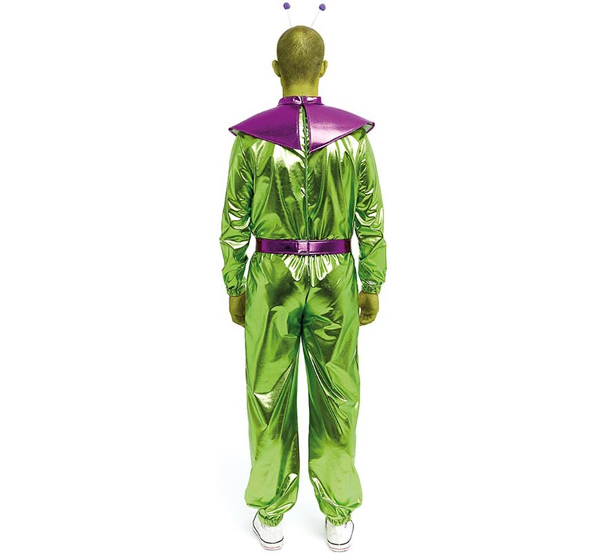 Grün-lila Alien-Kostüm für Herren-B