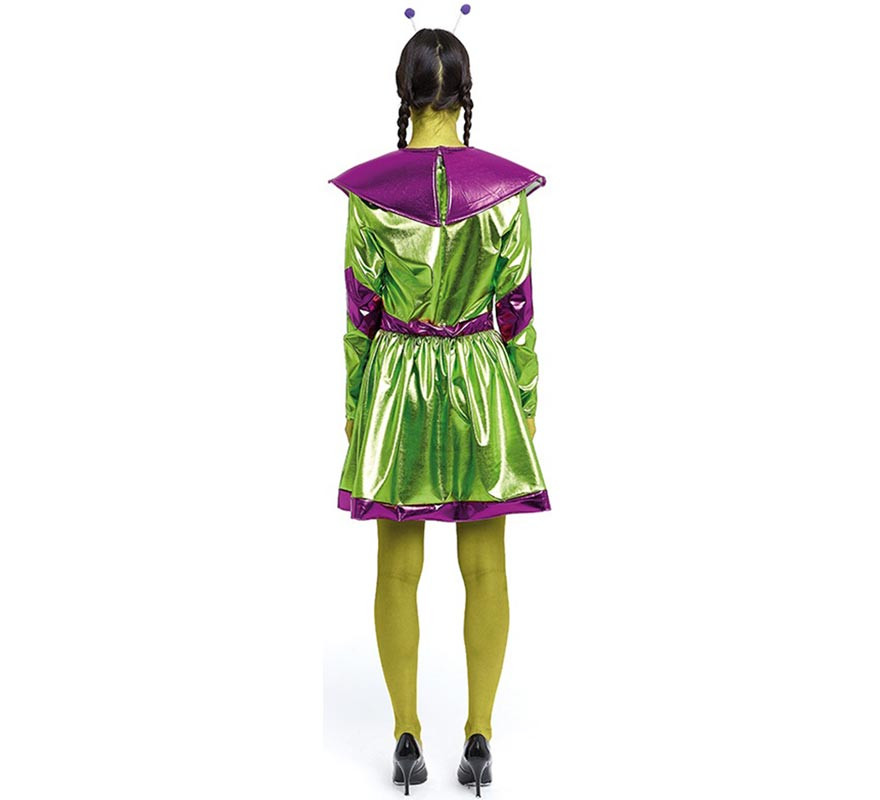 Disfraz de Extraterrestre verde y morado para mujer-B