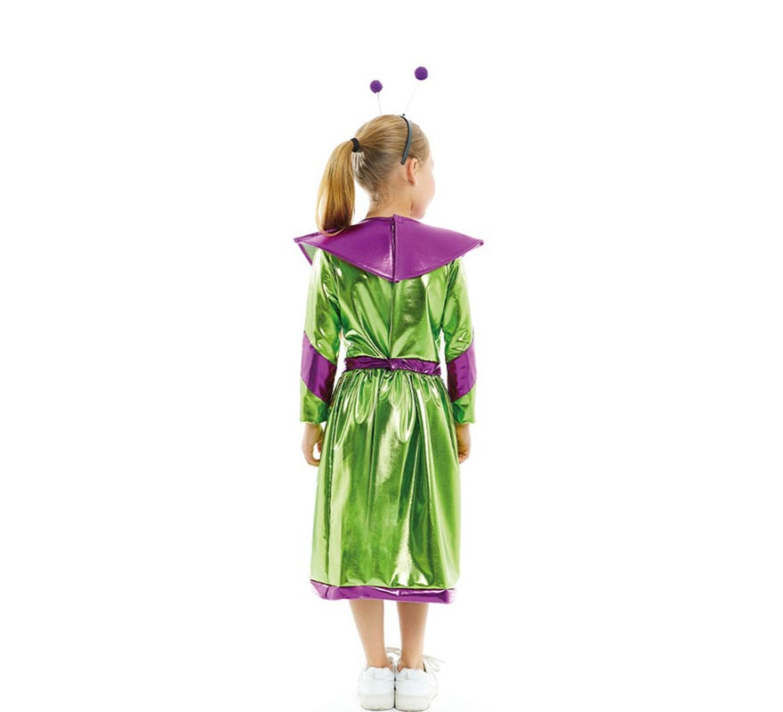 Grün-lila Alien-Kostüm für Mädchen-B