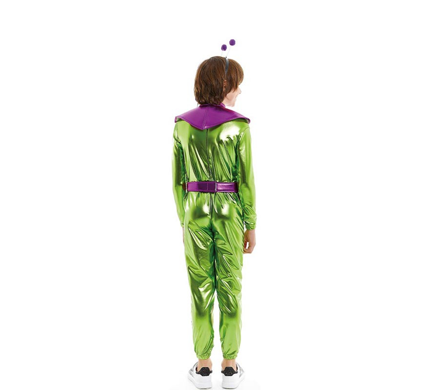 Disfraz de Extraterrestre verde y morado para niño-B